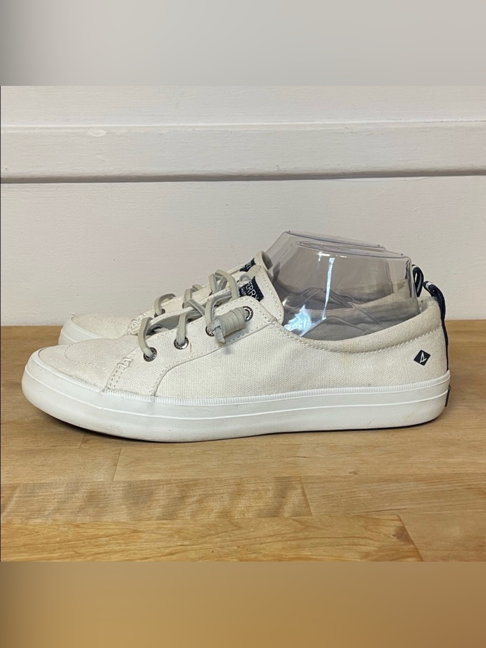 Sperry Crest Vibe canvas casual white summer sneakers women’s size 8.5